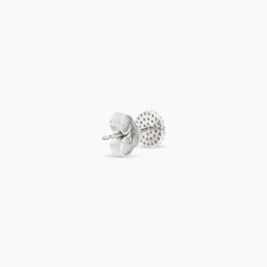 ROUND DIAMOND LADIES STUD EARRINGS WITH 76=0.24 / 1.13 CARAT DIAMONDS IN 18K WHITE GOLD