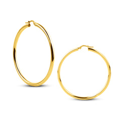 HOOP ROUND EARRINGS IN 18K YELLOW GOLD