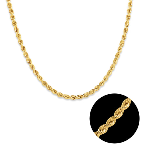 ROPE CHAIN 20" IN 18K YELLOW GOLD