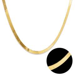 FLAT SNAKE CHAIN 18" IN 18K YELLOW GOLD