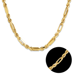 INTERLOCKING LINK CHAIN 20" IN 18K YELLOW GOLD