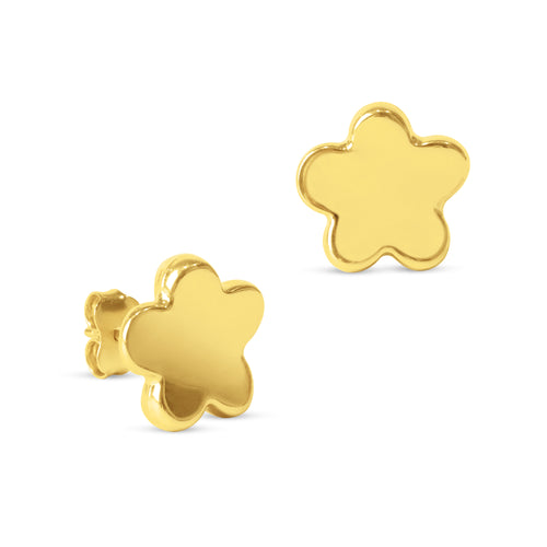 FLOWER EARRINGS IN 18K YELLOW GOLD