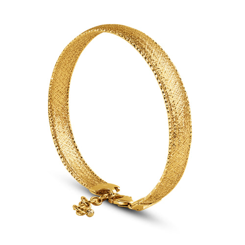 BANGLE WEAVE TEXTURED IN 18K YELLOW GOLD