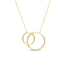 INTERLOCKED CIRCLE NECKLACE IN 18K YELLOW GOLD