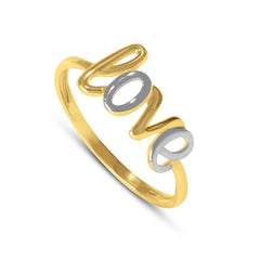 LOVE LADIES RING IN 18K TWO-TONE GOLD