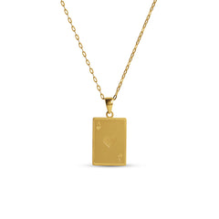 ACE OF HEART PENDANT WITH CHAIN 18K YELLOW GOLD