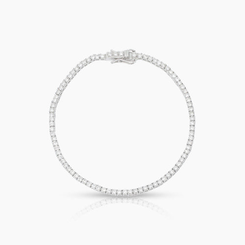 DIAMOND BLOCK CHAIN LADIES BRACELET WITH 80=2.39 / 6.12 / 6.6 CARAT DIAMONDS IN 18K WHITE GOLD