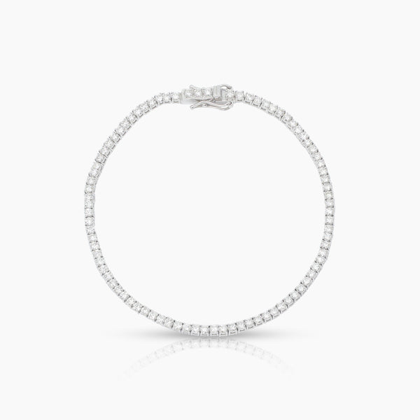 DIAMOND BLOCK CHAIN LADIES BRACELET WITH 80=2.39 / 6.12 / 6.6 CARAT DIAMONDS IN 18K WHITE GOLD