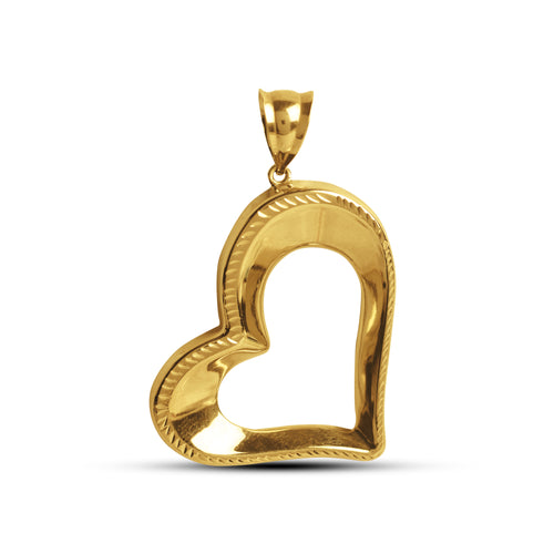 HEART CUT OUT PENDANT IN 18K YELLOW GOLD