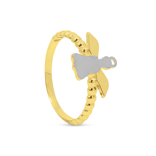 ANGEL RING TWO-TONE IN 18K GOLD