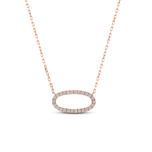 OVAL DIAMOND CHOKER IN 18K ROSE GOLD