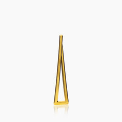 TRIANGLE LADIES HOOP EARRINGS IN (ITALIAN) 18K YELLOW GOLD