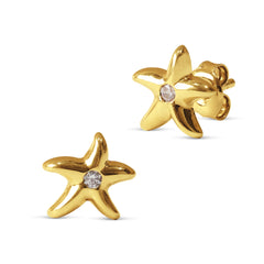 STAR FISH EARRINGS IN 18K YELLOW GOLD