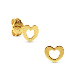 HEART EARRINGS IN 18K YELLOW GOLD