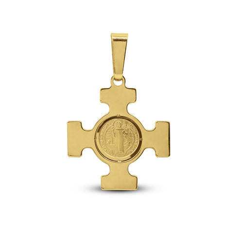 ST. BENEDICT PENDANT IN 18K YELLOW GOLD