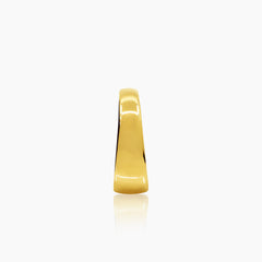 TAPERED LADIES HOOP EARRINGS IN (ITALIAN) 18K YELLOW GOLD