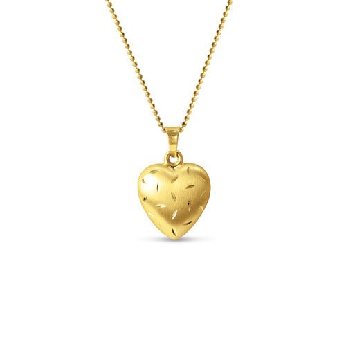 HEART CUT PENDANT WITH CHAIN IN 18K YELLOW GOLD