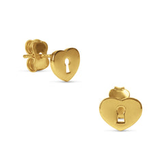 HEART EARRINGS IN 18K YELLOW GOLD