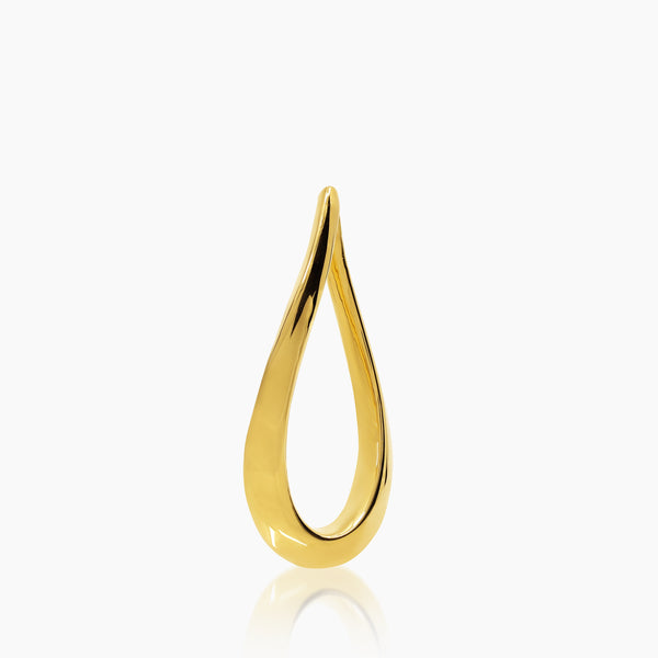 OVAL TWISTED LADIES HOOP EARRINGS IN (ITALIAN) 18K YELLOW GOLD