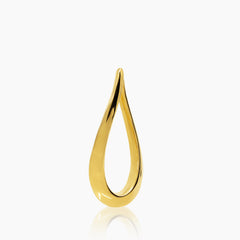 OVAL TWISTED LADIES HOOP EARRINGS IN (ITALIAN) 18K YELLOW GOLD