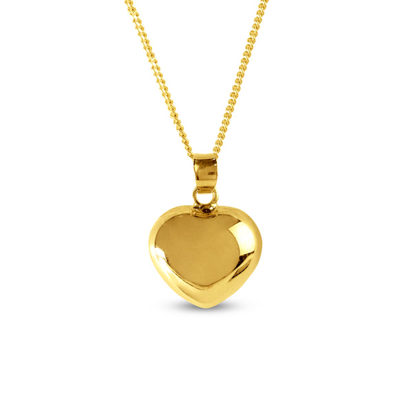 HEART PENDANT WITH CHAIN IN 18K YELLOW GOLD