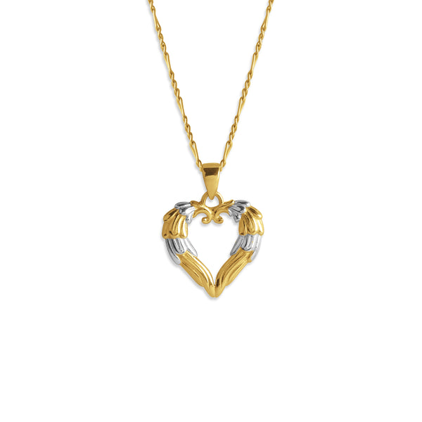 HEART PENDANT TWO-TONE IN 18K GOLD