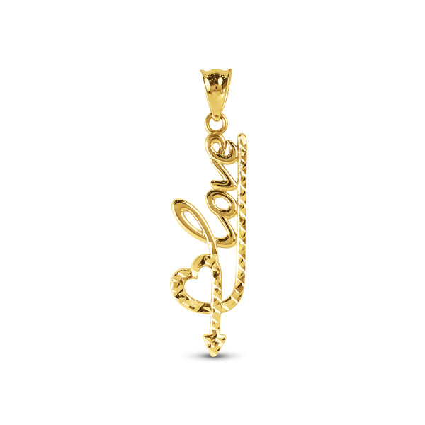 LOVE PENDANT IN 18K YELLOW GOLD