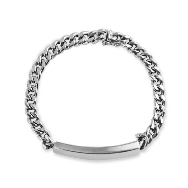 BARB WITH LINK BRACELET IN 18K WHITE GOLD