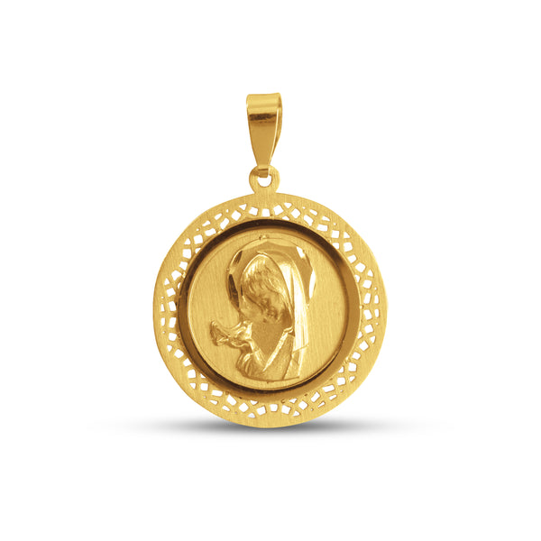MADONNA MEDAL IN 18K YELLOW GOLD