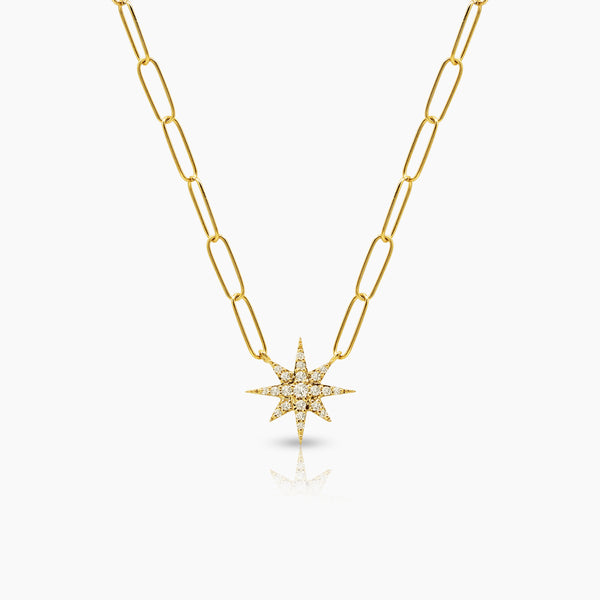 DIAMOND STAR LADIES NECKLACE AND PENDANT WITH 21=0.15 / 4.32 / 4.4 CARAT DIAMONDS IN 18K YELLOW GOLD