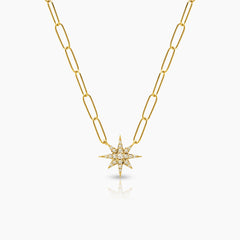 DIAMOND STAR LADIES NECKLACE AND PENDANT WITH 21=0.15 / 4.32 / 4.4 CARAT DIAMONDS IN 18K YELLOW GOLD