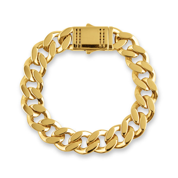 CUBAN LINK BRACELET IN 18K YELLOW GOLD