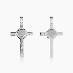 ST. BENEDICT CRUCIFIX CROSS PENDANT IN 14K YELLOW GOLD