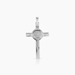 ST. BENEDICT CRUCIFIX CROSS PENDANT IN 14K YELLOW GOLD