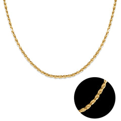 ROPE CHAIN NECKLACE IN 18K YELLOW GOLD