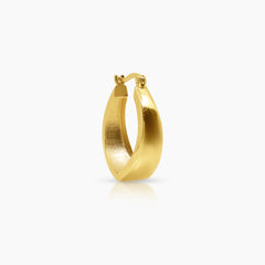 HARPER U-SHAPED LADIES HOOP EARRINGS IN (SAUDI) 18K YELLOW GOLD