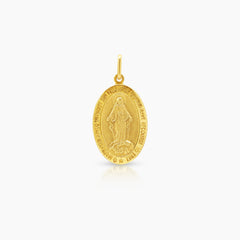 OUR LADY OF GUADALUPE PENDANT MEDAL (25 MM) IN (ITALIAN) 14K YELLOW GOLD