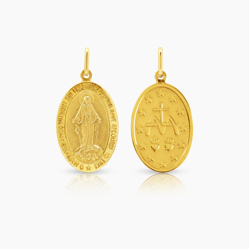 OUR LADY OF GUADALUPE PENDANT MEDAL (35 MM) IN (ITALIAN) 14K YELLOW GOLD