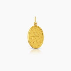 OUR LADY OF GUADALUPE PENDANT MEDAL (25 MM) IN (ITALIAN) 14K YELLOW GOLD