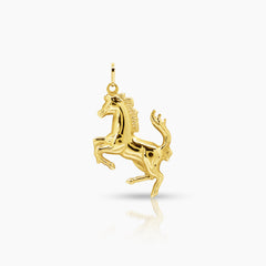 STALLION LADIES PENDANT (20 MM)  IN (SAUDI) 18K YELLOW GOLD