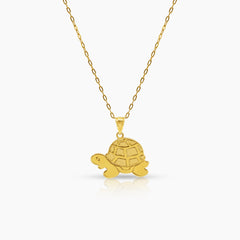 TURTLE LADIES NECKLACE AND PENDANT IN (SAUDI) 18K YELLOW GOLD