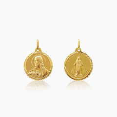 MARY MIRACULOUS MEDAL (18 MM) IN (SPANISH) 14K YELLOW GOLD