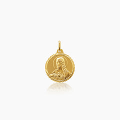 MARY MIRACULOUS MEDAL (18 MM) IN (SPANISH) 14K YELLOW GOLD