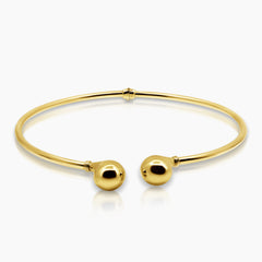 TEAR DROP OPEN CHOKER NECKLACE IN (SAUDI) 18K YELLOW GOLD