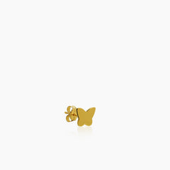 SIMPLE BUTTERFLY LADIES STUD EARRINGS IN (SAUDI) 18K YELLOW GOLD