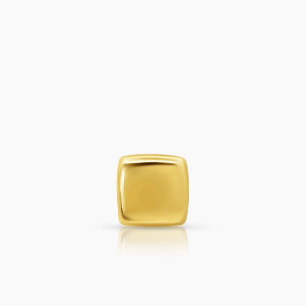 PILLOW LADIES STUD EARRINGS IN (ITALIAN) 18K YELLOW GOLD