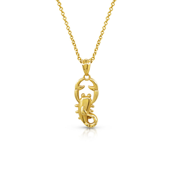 SCORPION LADIES NECKLACE AND PENDANT IN (SAUDI) 18K YELLOW GOLD