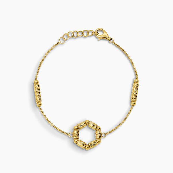 CHARM BRACELET IN (SAUDI) 18K YELLOW GOLD