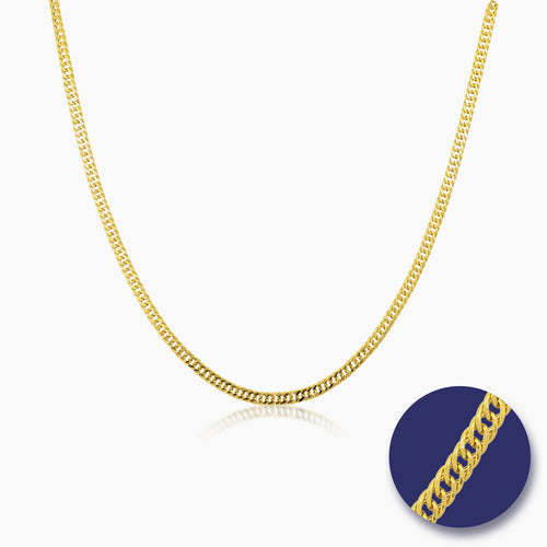 CLASSIC CURB LINK CHAIN (20 INCHES) IN (SAUDI) 18K YELLOW GOLD (G.C.)