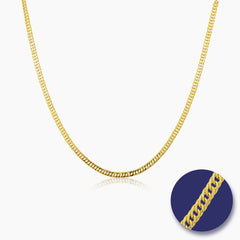 CLASSIC CURB LINK CHAIN (20 INCHES) IN (SAUDI) 18K YELLOW GOLD (G.C.)